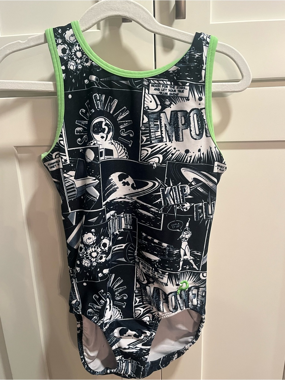 Plum gymnastic leotard, child large